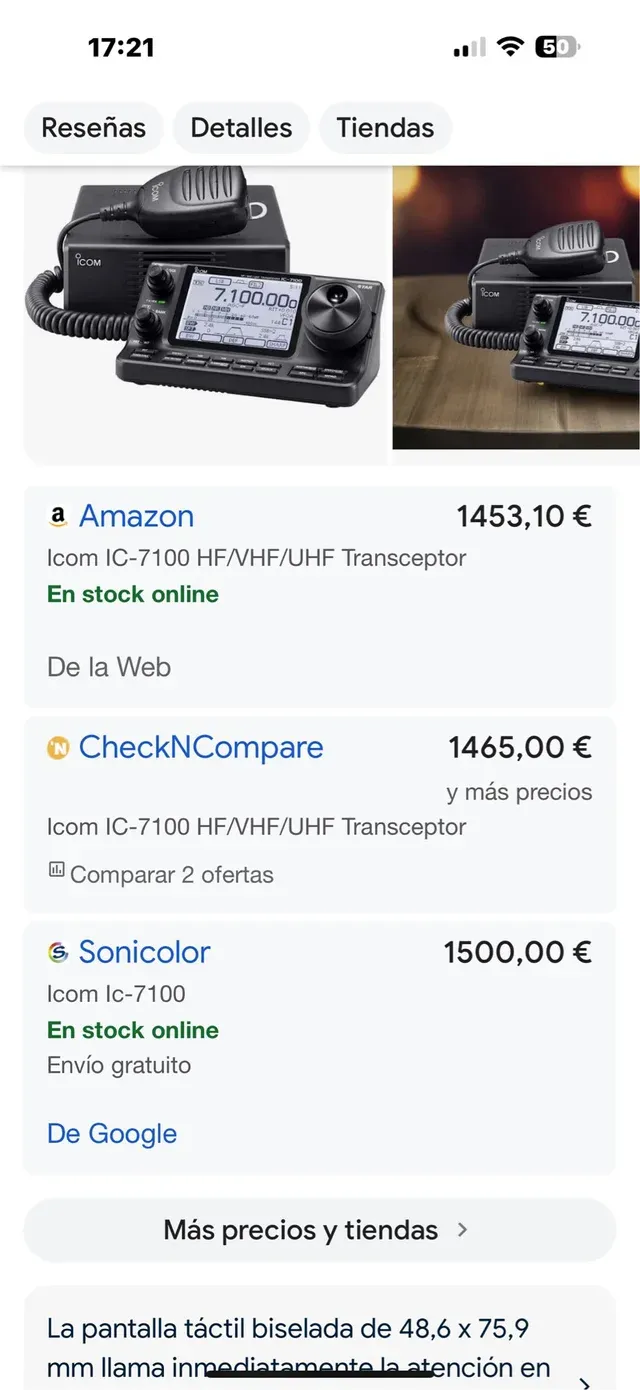 ICOM IC-7100 HF/VHF/UHF DSTAR Transceptor