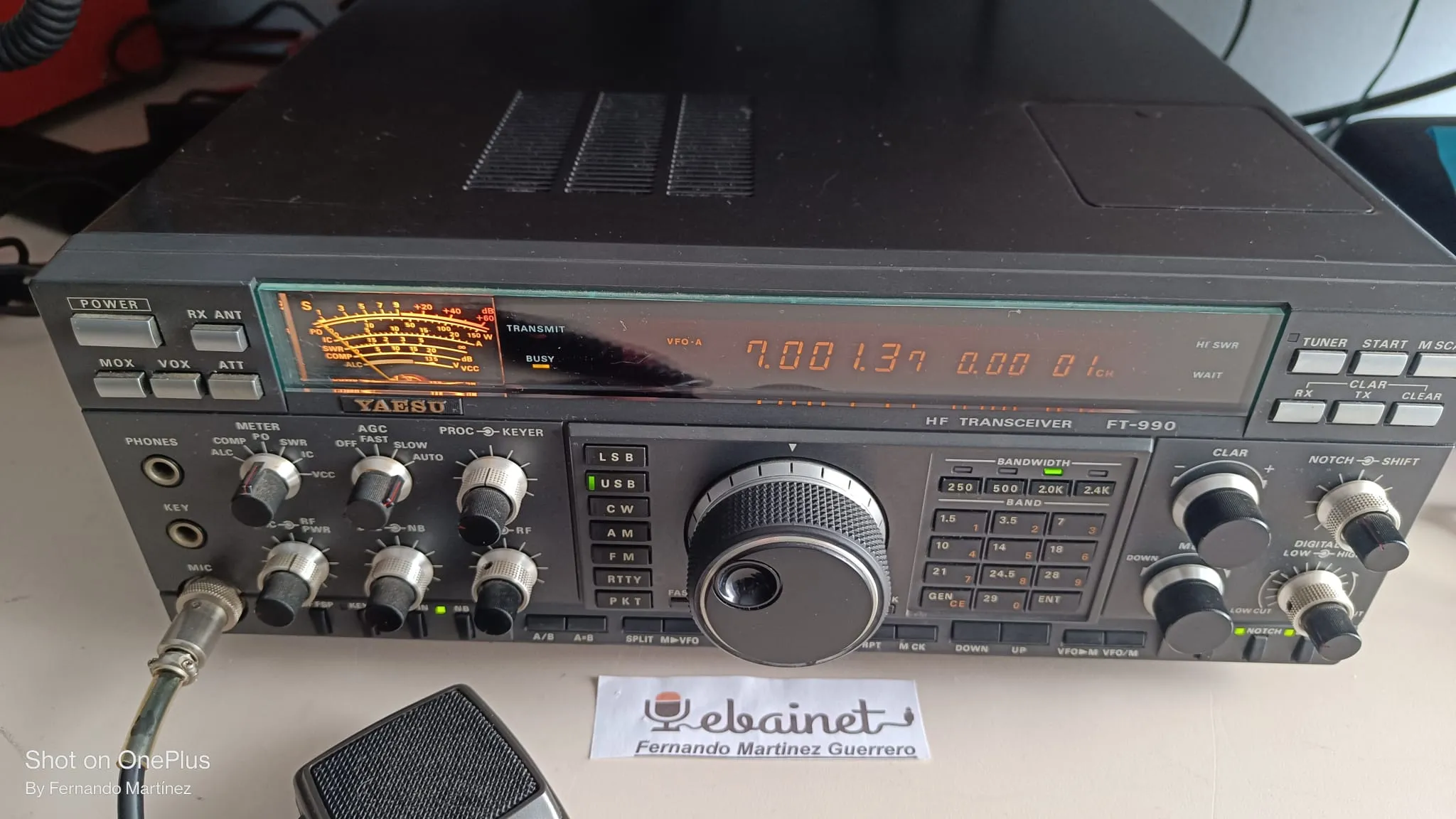 Yaesu FT-990 en su caja, todos filtros instalados 1 solo dueño